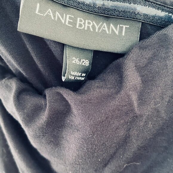 Lane Bryant Black Adjustable Straps Draped Maxi Dress Plus size 26/28 - Picture 8 of 8